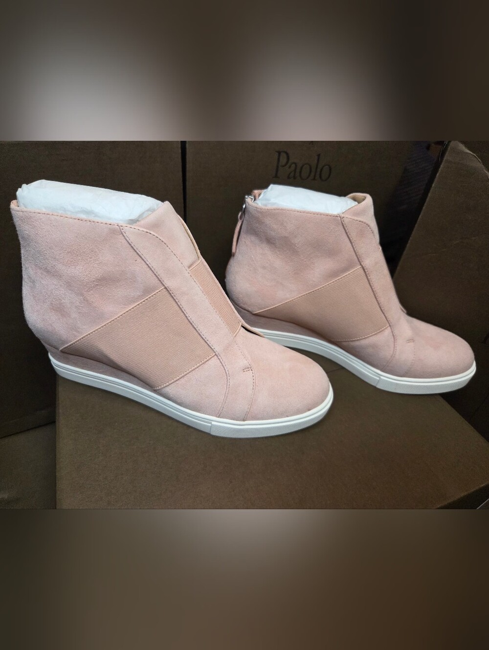 Linea Paolo Felicia Wedge Sneaker Booties in Size 6.5 New In Box (NIB)